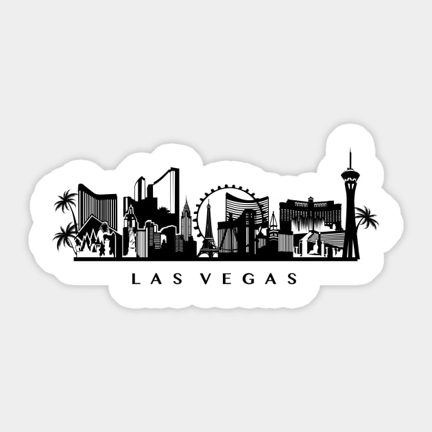 Las Vegas Skyline Sticker by Elenia Design